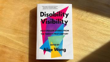 Disability Visibility book in the sunlight